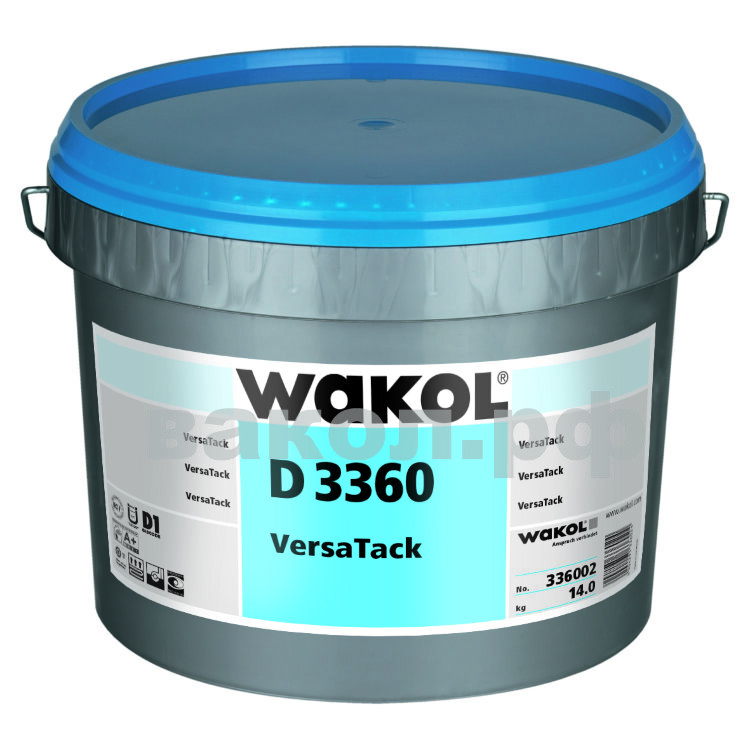 WAKOL D 3360 VersaTack клей для линолеума, ПВХ, ковровых и др. покрытий 14 кг