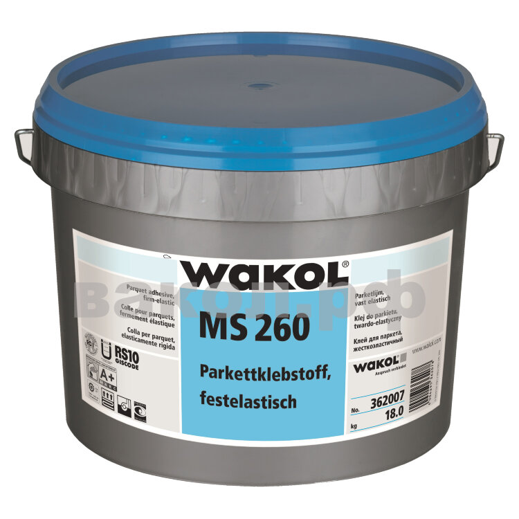 WAKOL MS 260 клей для инженерной, паркетной доски и массивного паркета 18 кг