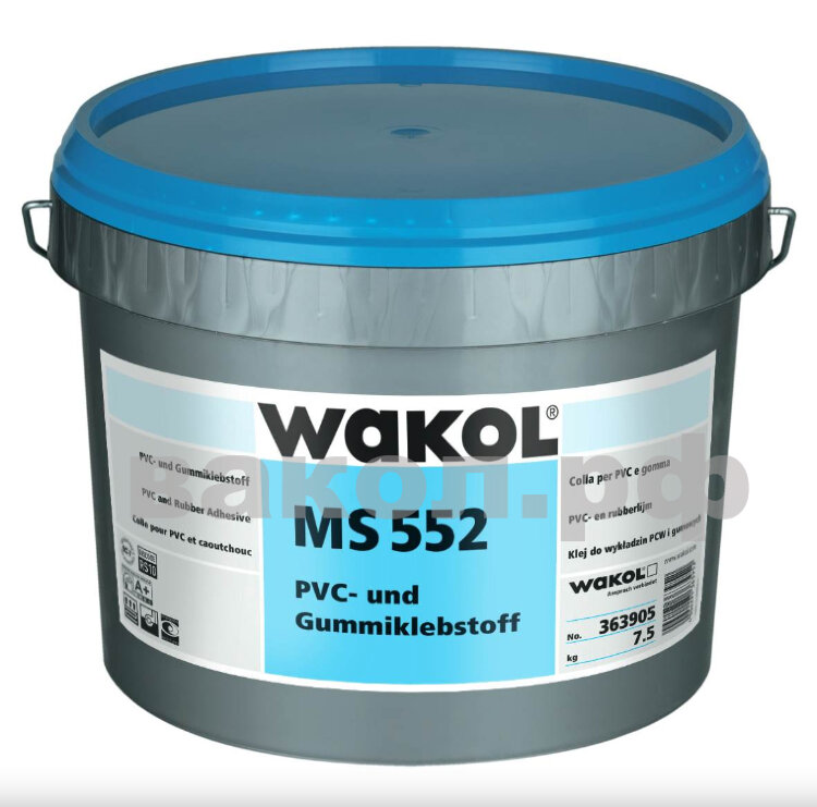 WAKOL MS 552 клей для ПВХ и резиновых покрытий 7,5 кг